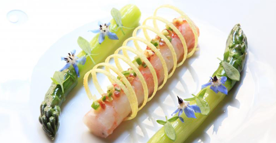 Photo restaurant - Plat homard et asperges
